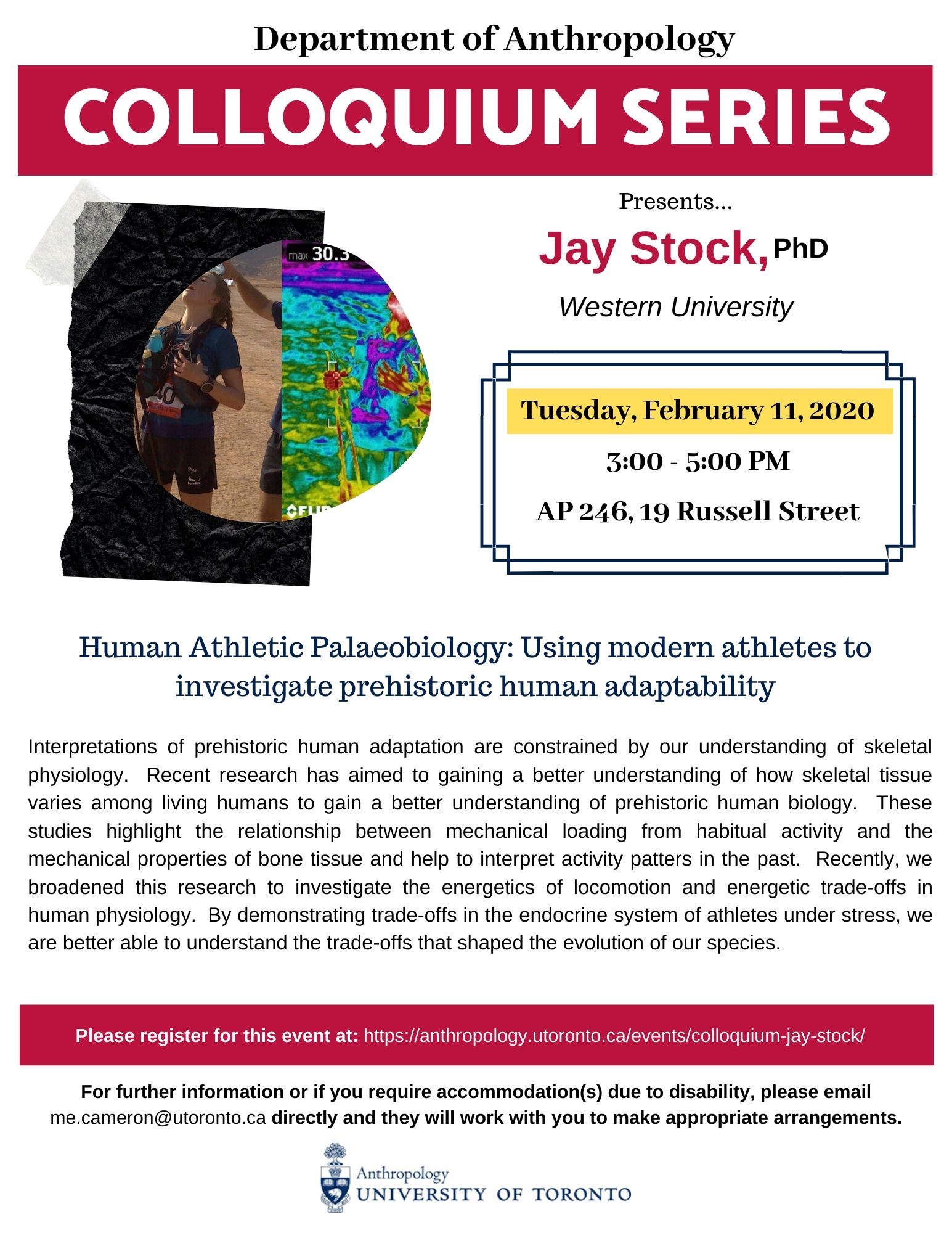 Poster featuring Dr. Jay Stock